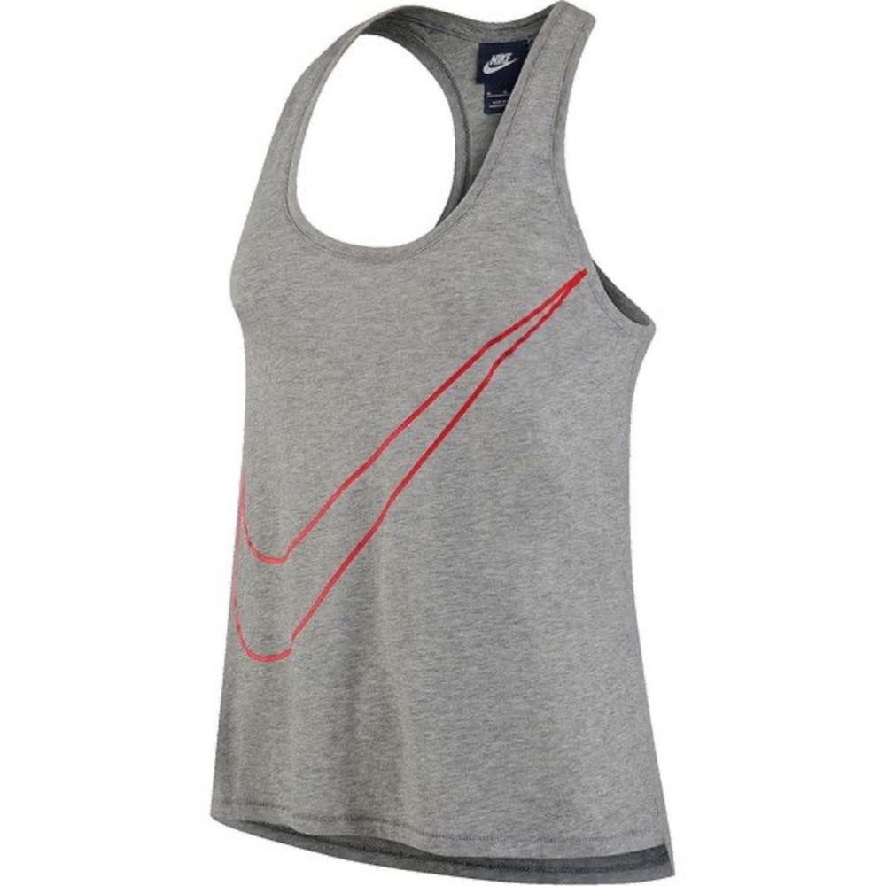 Nike Prep Tank with Swoosh - Grey/Ombré Red -Small
